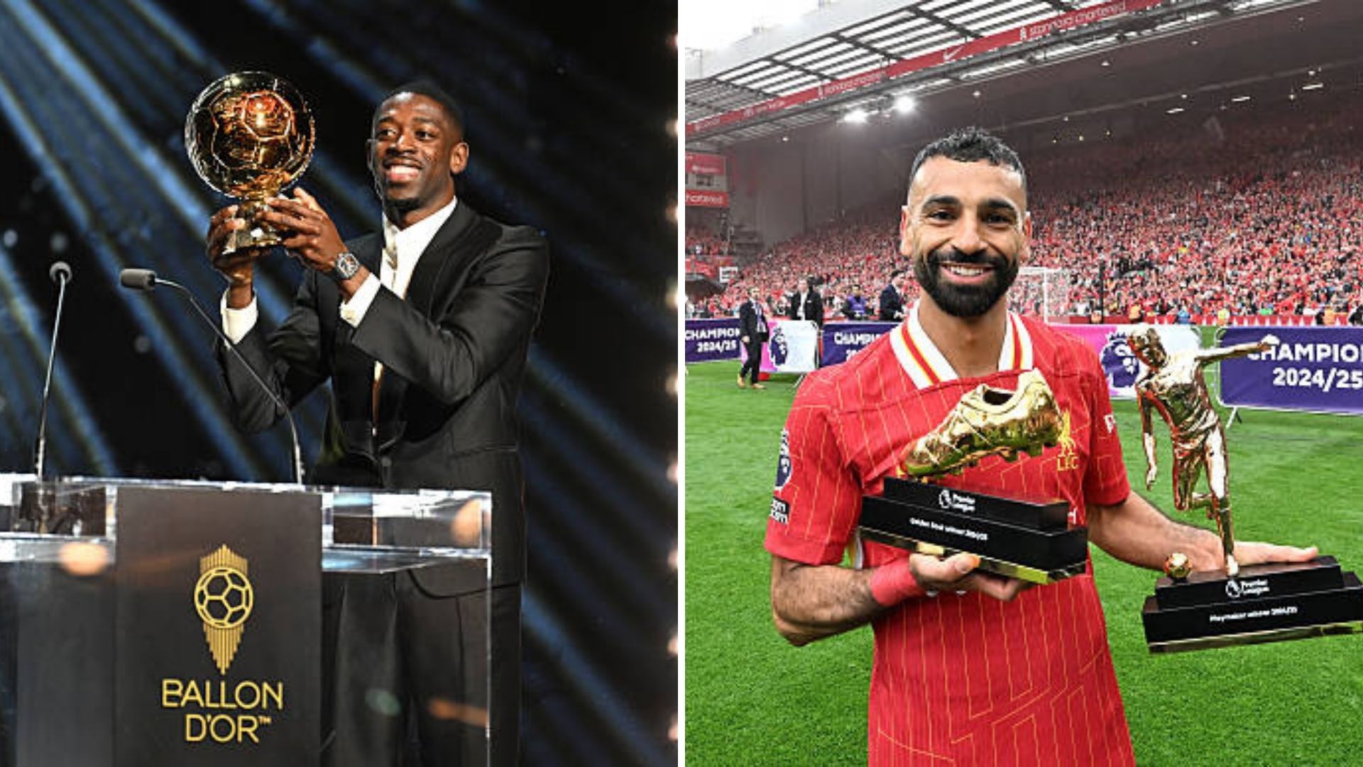 Ousmane Dembele and Mohamed Salah