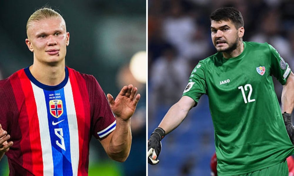 Collage featuring Erling Haaland and Cristian Avram.