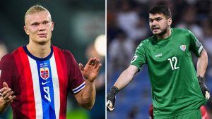 Collage featuring Erling Haaland and Cristian Avram.