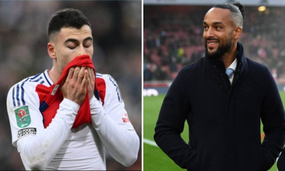 Split image of Gabriel Martinelli and Theo Walcott