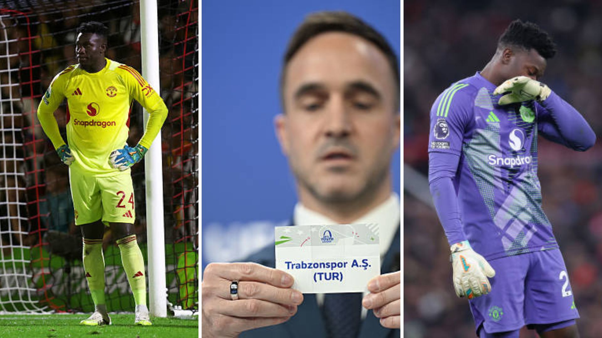 Andre Onana looking dejected as he seals move to Trabzonspor