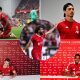 A collage of Luis Diaz, Darwin Nunez, Florian Wirtz, Alexander Isak with overlay of Mohamed Salah.