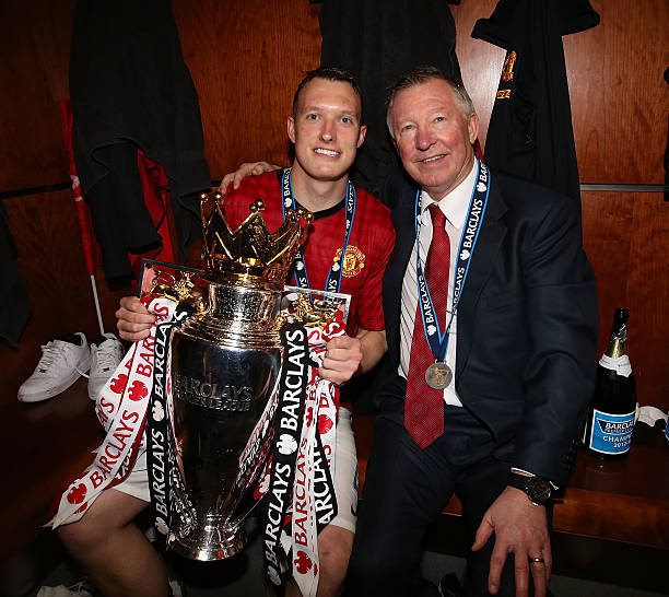 Phil Jones and Sir Alex Ferguson