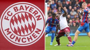 Marc Guehi, Adam Wharton with another picture featuring Bayern Munich logo.