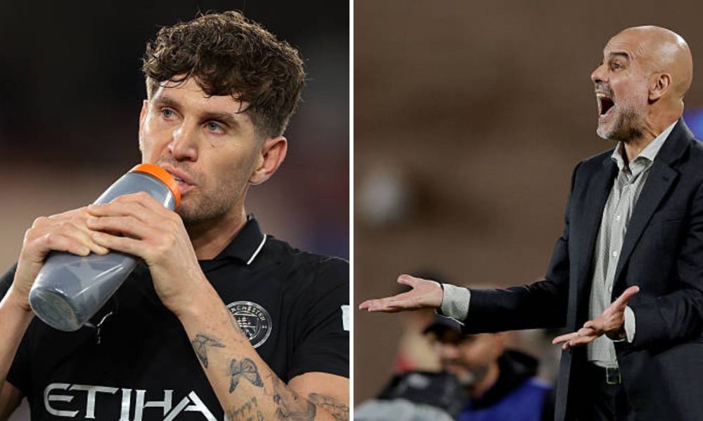 John Stones and Pep Guardiola