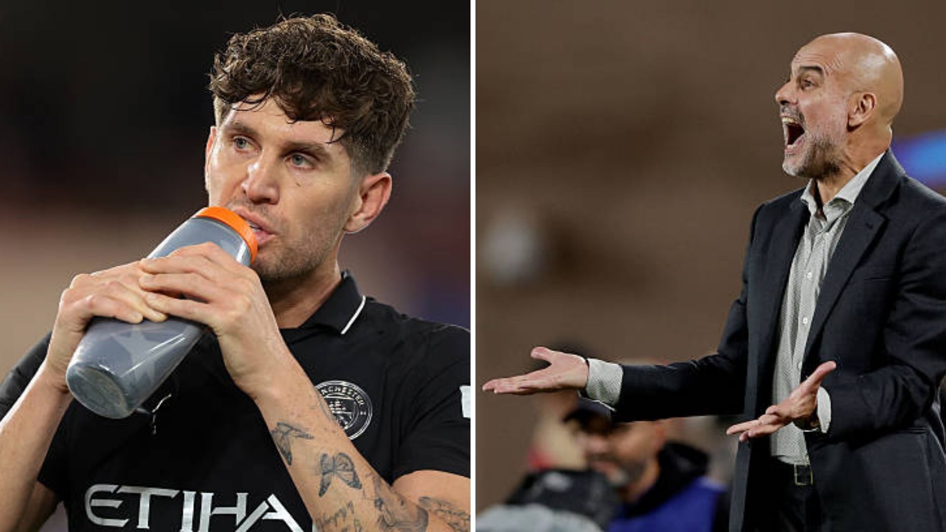 John Stones and Pep Guardiola