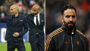 Zinedine Zidane, Thierry Henry and Ruben Amorim.