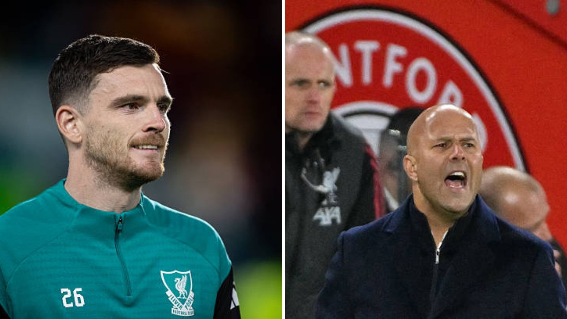 Andy Robertson and Arne Slot