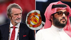 Jim Ratcliffe, Manchester United logo and Turki Al-Sheikh