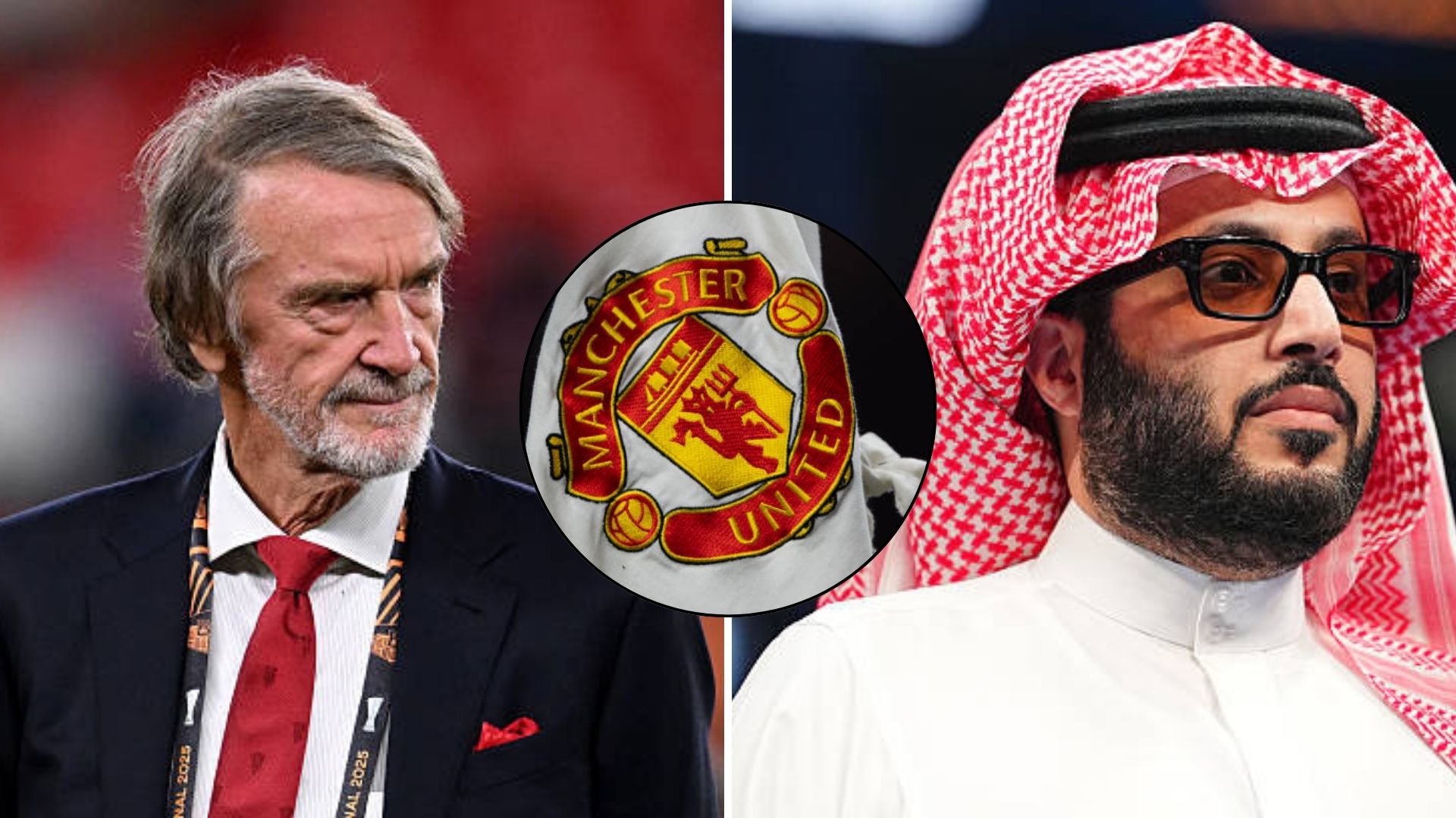 Jim Ratcliffe, Manchester United logo and Turki Al-Sheikh