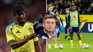 Anthony Elanga, Jon Dahl Tomasson, Alexander Isak and Viktor Gyokeres.