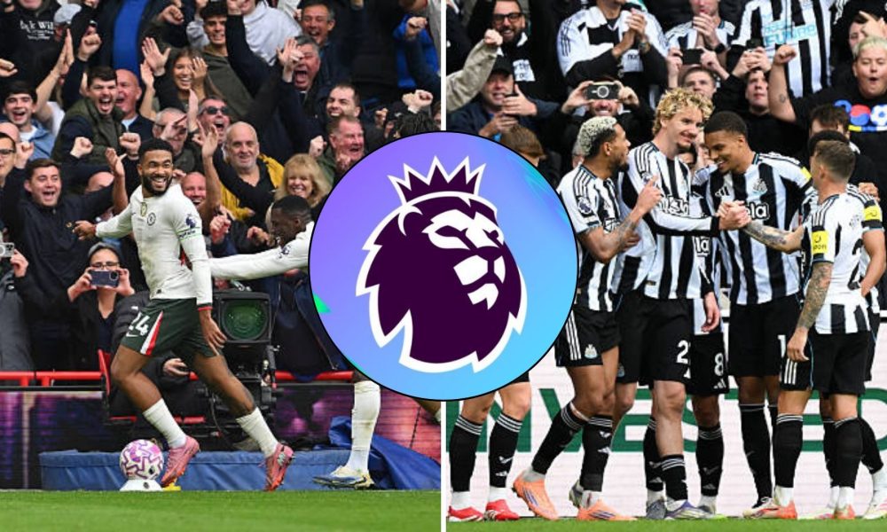 Chelsea and Newcastle teams celebrate