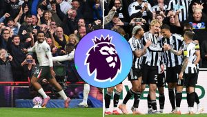 Chelsea and Newcastle teams celebrate