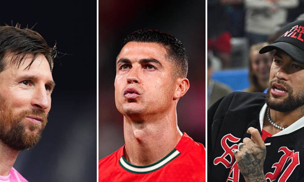 Cristiano Ronaldo, Neymar and Lionel Messi