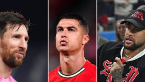 Cristiano Ronaldo, Neymar and Lionel Messi