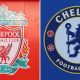 Split image of Liverpool badge and Chelsea badge