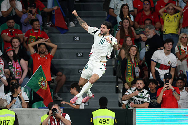 Dominik Szoboszlai celebrating