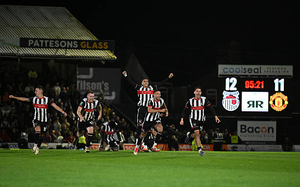 Grimsby Town celebrate