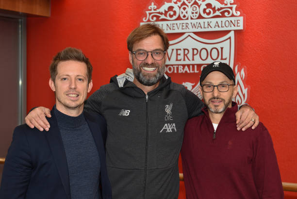 Jurgen Klopp with Michael Edwards and Mike Gordon