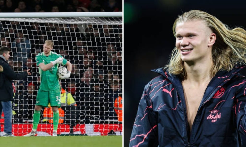 Erling Haaland and Aaron Ramsdale