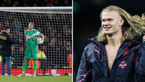 Erling Haaland and Aaron Ramsdale