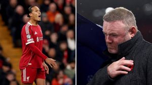 Virgil van Dijk and Wayne Rooney