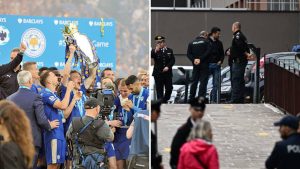 Jamie Vardy and Italian police