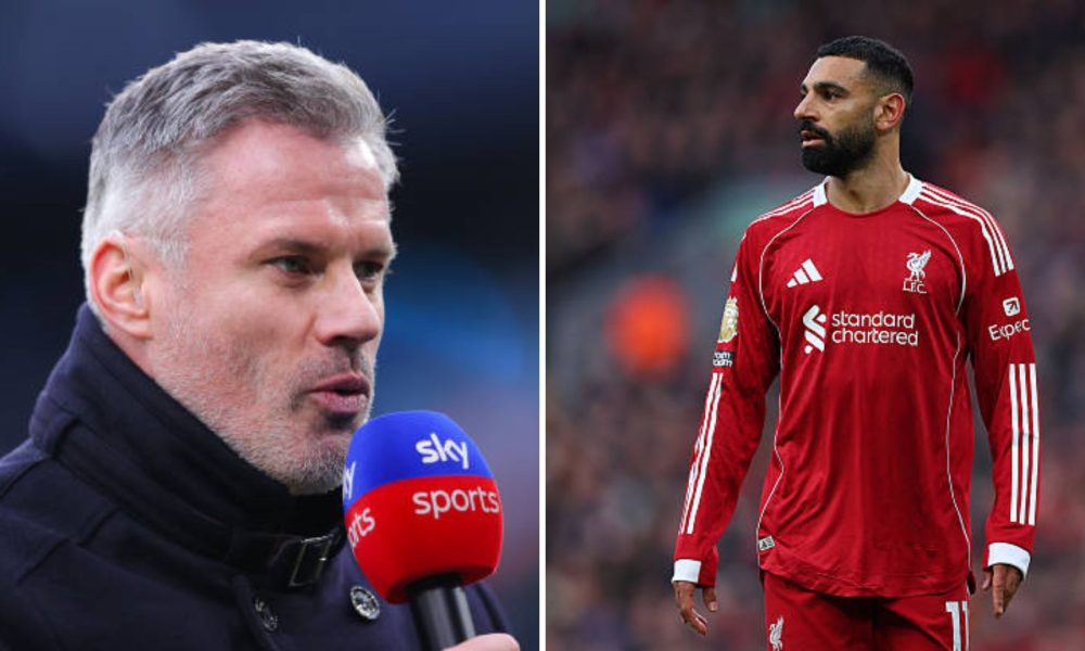 Split image of Jamie Carragher and Mohamed Salah