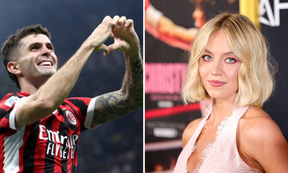 Split image of Christian Pulisic amd Sydney Sweeney