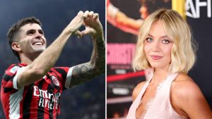 Split image of Christian Pulisic amd Sydney Sweeney