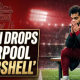 Mohamed Salah looking frustrated on the bench at Anfield.