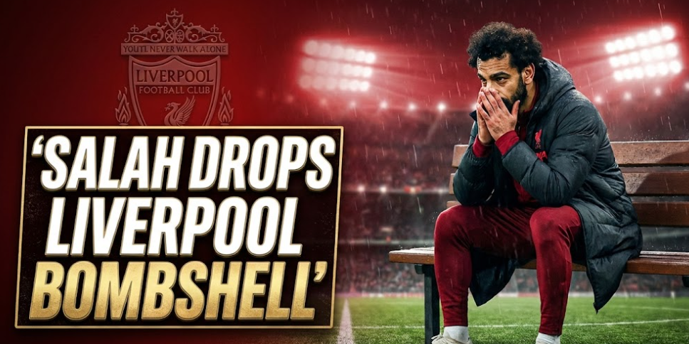 Mohamed Salah looking frustrated on the bench at Anfield.