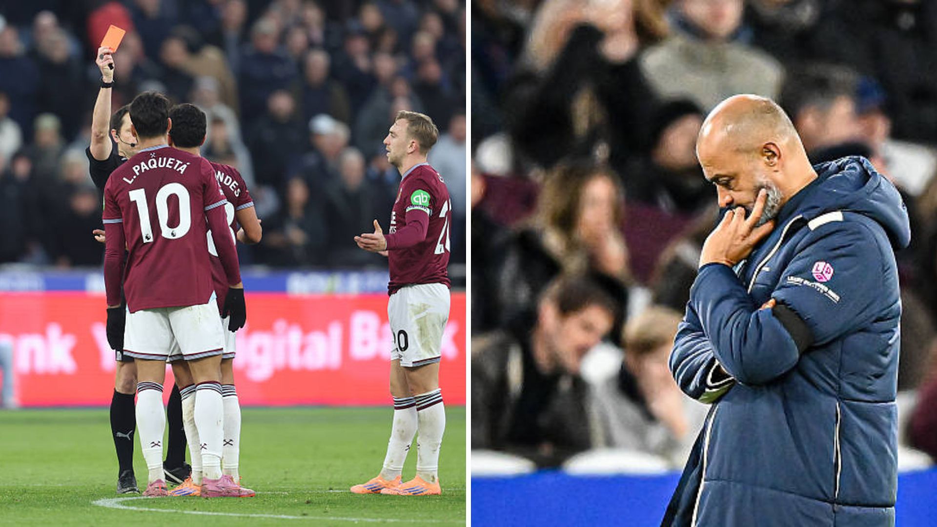 Lucas Paqueta and Nuno Espirito Santo
