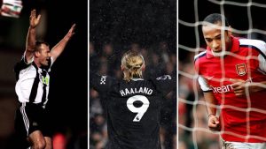 Erling Haaland, Thierry Henry and Alan Shearer