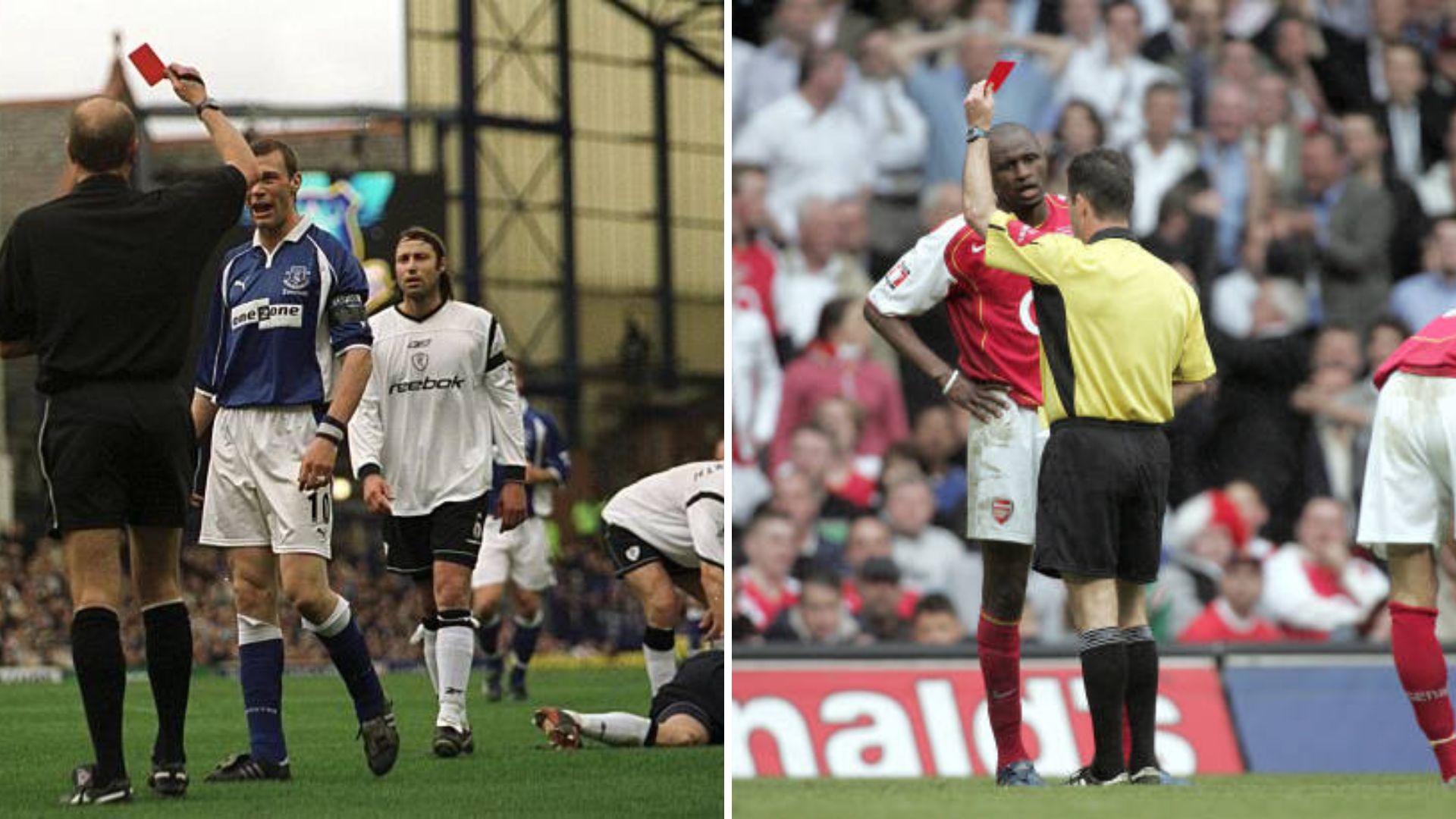 Patrick Vieira and Duncan Ferguson