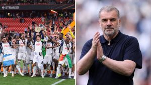 Ange Postecoglou and his Europa League winning Spurs side