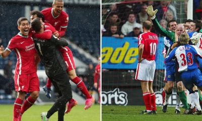 Alisson and Brad Friedel celebrate