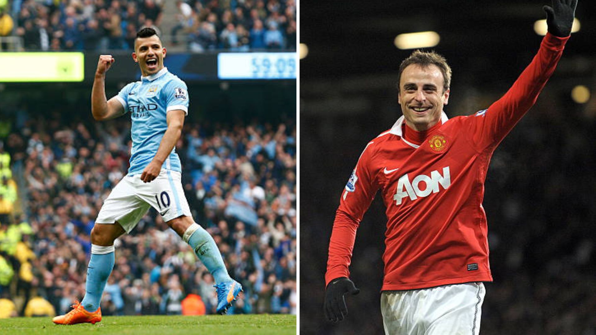 Sergio Aguero and Dimitar Berbatov