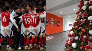 Arsenal top on Christmas 2025