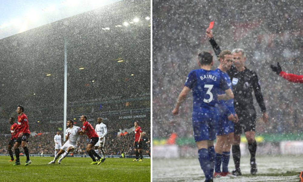 Premier League in snow
