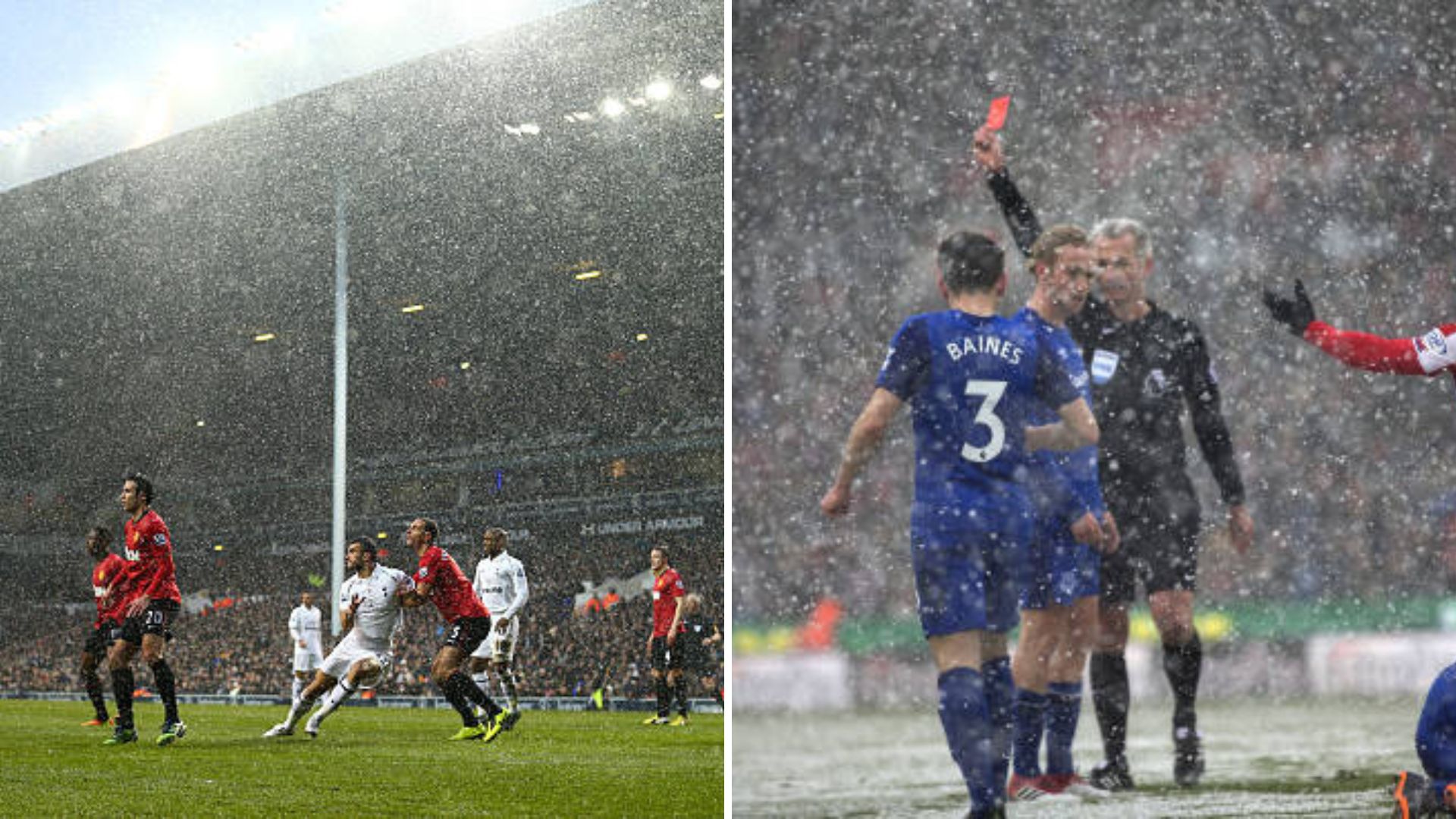 Premier League in snow