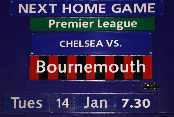 Premier League fixture board