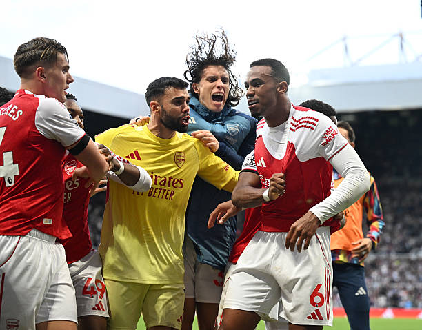 Gabriel celebrates scoring winner