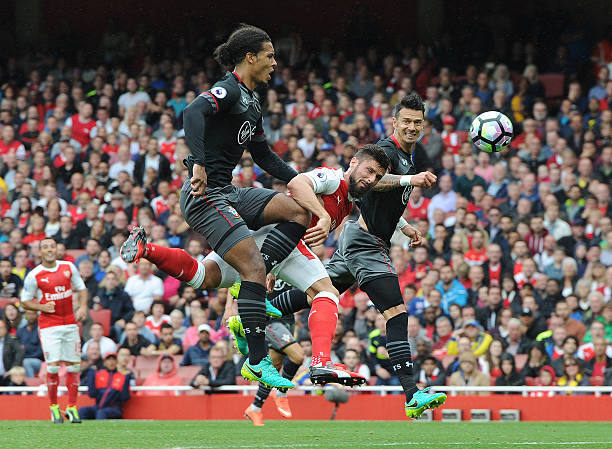 Virgil van Dijk with Jose Fonte
