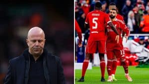 Arne Slot, Mohamed Salah, and Ibrahima Konate