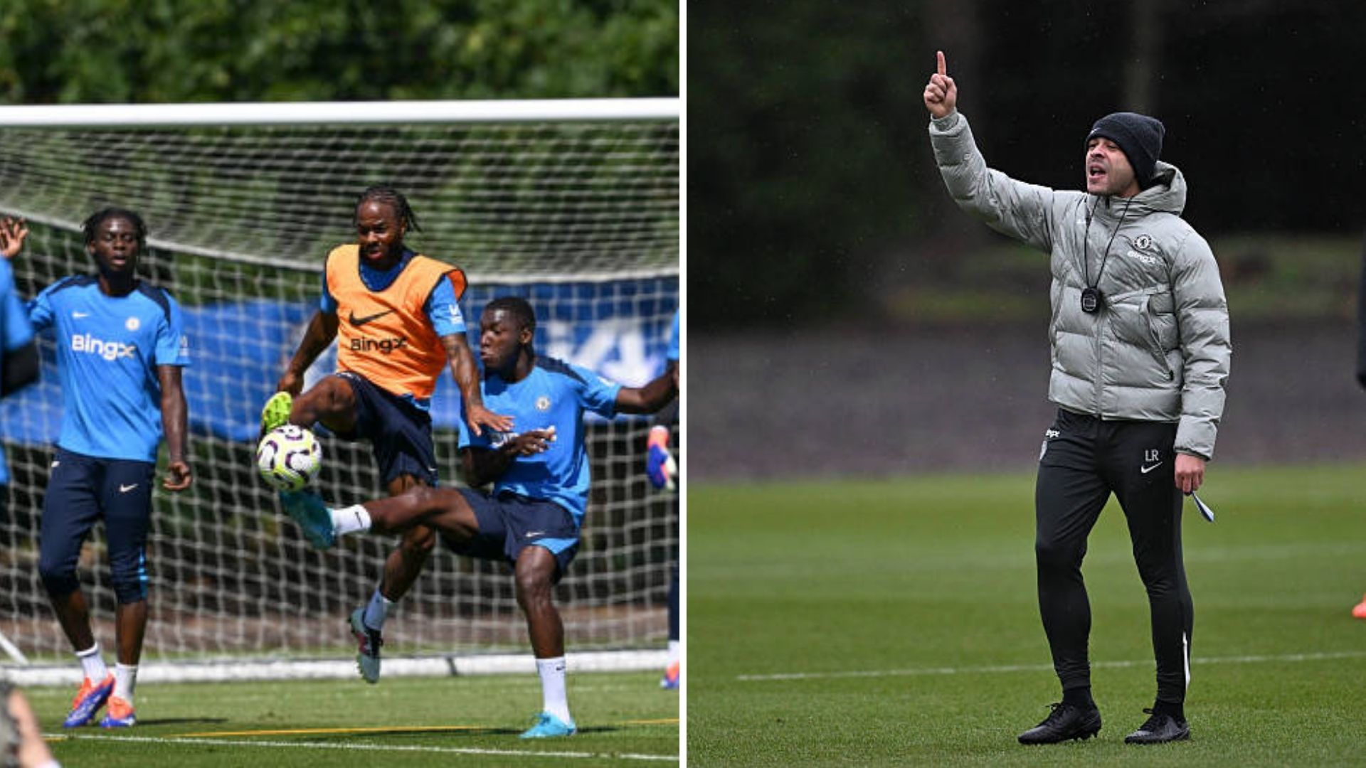 Raheem Sterling and Liam Rosenior