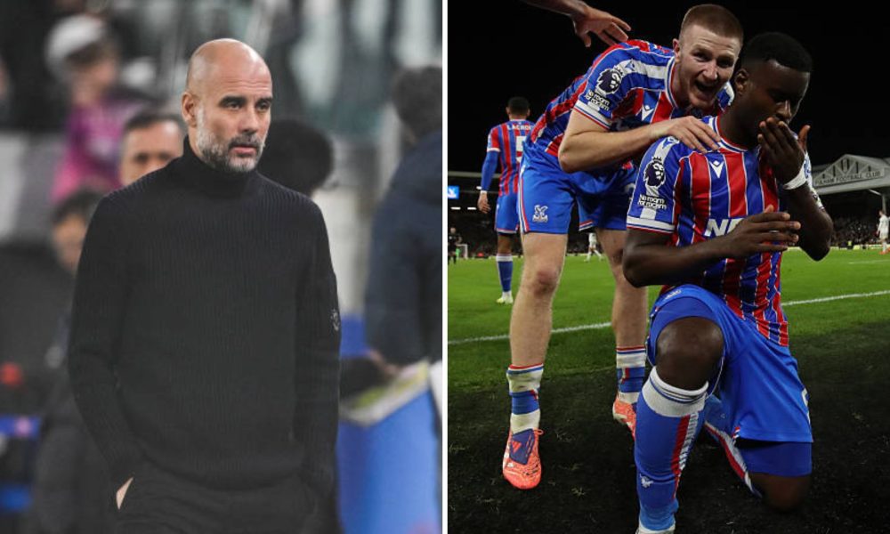 Pep Guardiola and Marc Guehi