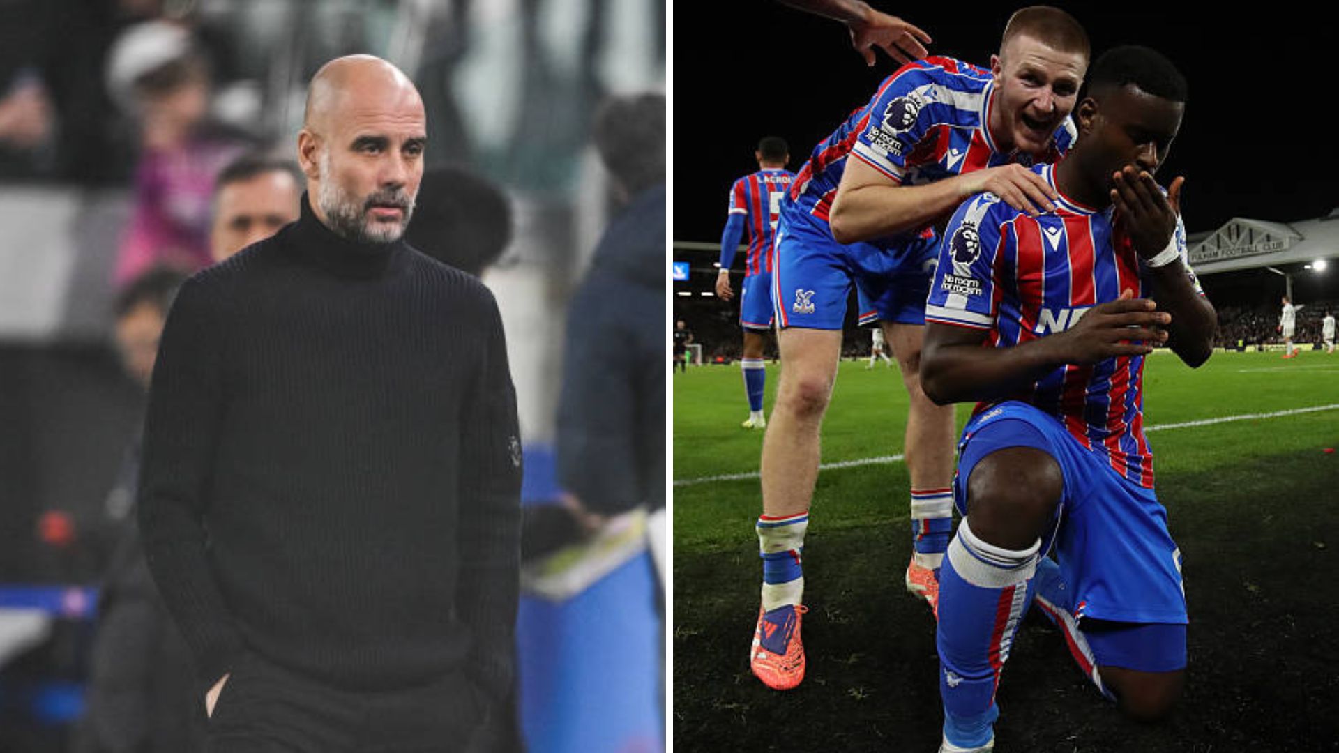 Pep Guardiola and Marc Guehi