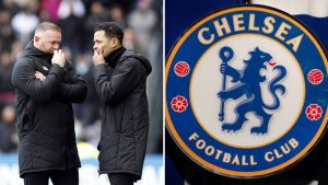 Liam Rosenior with Wayne Rooney