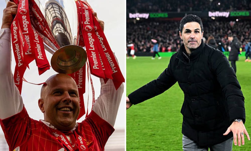 Arne Slot and Mikel Arteta